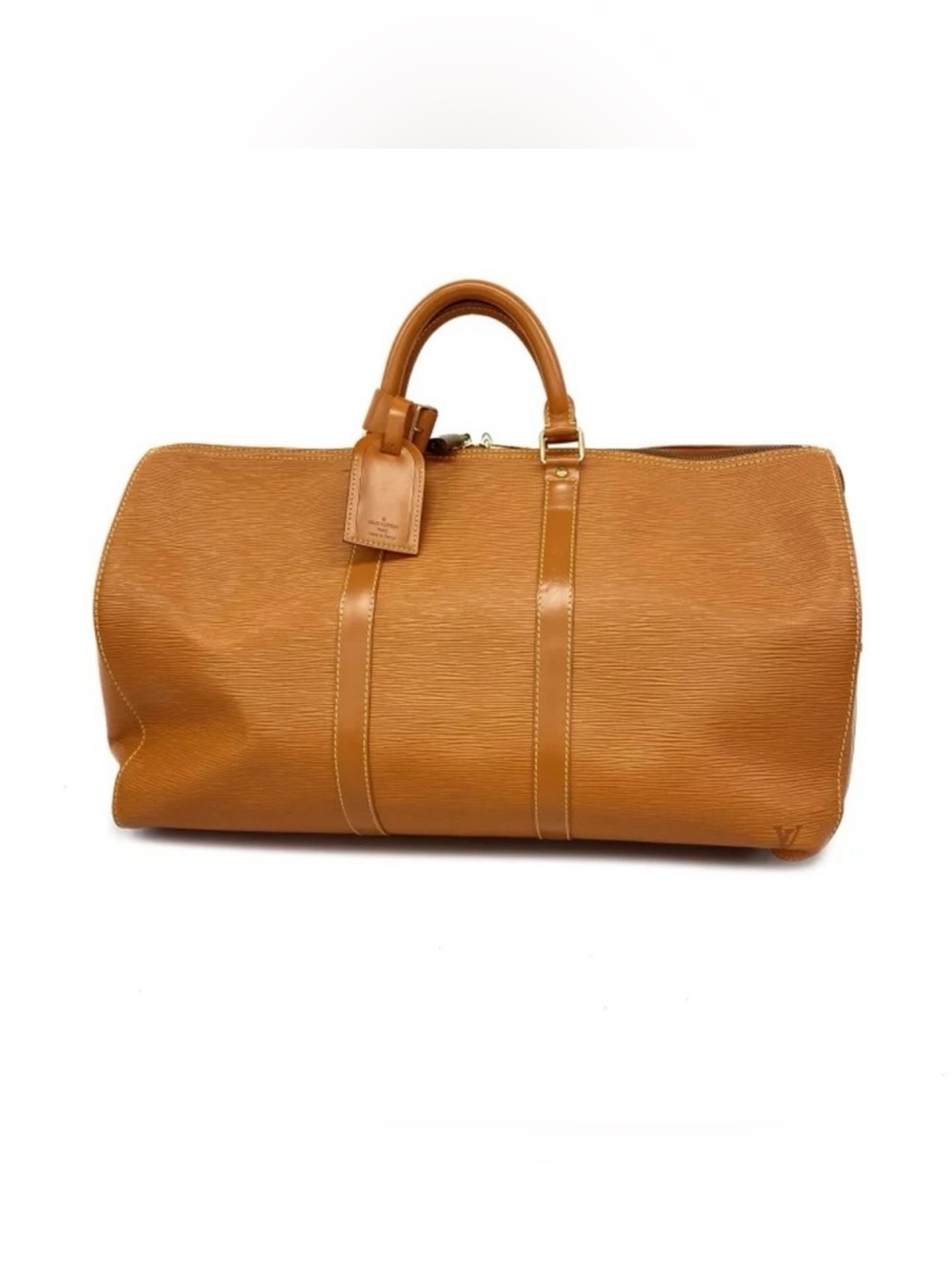 Authentic Louis Vuitton Keepall 50 Epi leather cipango brown duffle bag